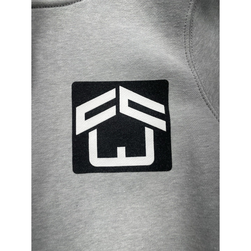 Carhartt Women's Relaxed Fit Mid Weight Logo Sleeve Hoodie Size XS (0-2) Gray - Picture 3 of 9